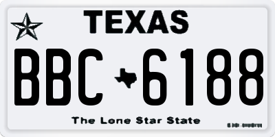 TX license plate BBC6188