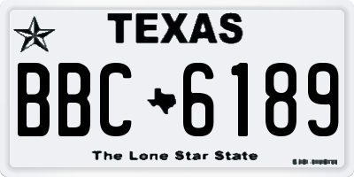 TX license plate BBC6189