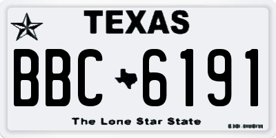 TX license plate BBC6191