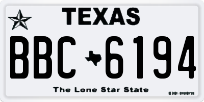 TX license plate BBC6194