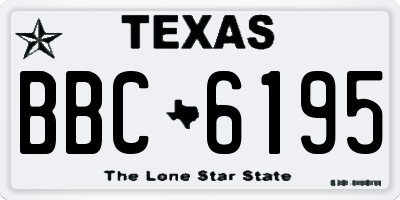 TX license plate BBC6195