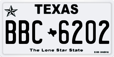 TX license plate BBC6202