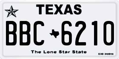 TX license plate BBC6210