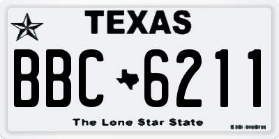 TX license plate BBC6211