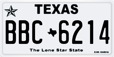 TX license plate BBC6214
