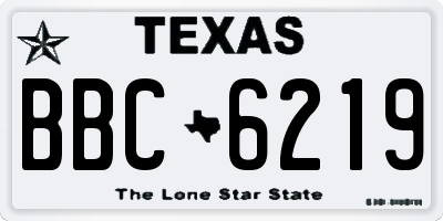 TX license plate BBC6219