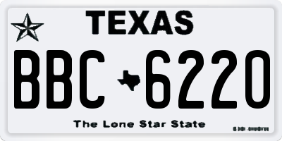 TX license plate BBC6220
