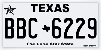 TX license plate BBC6229