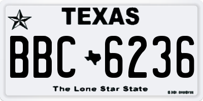 TX license plate BBC6236