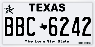 TX license plate BBC6242