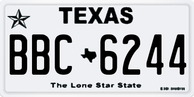 TX license plate BBC6244