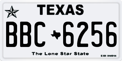 TX license plate BBC6256