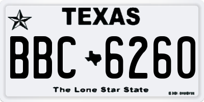 TX license plate BBC6260