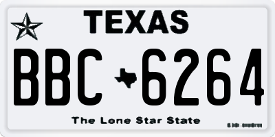 TX license plate BBC6264