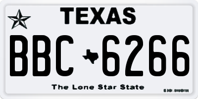 TX license plate BBC6266