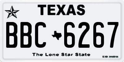 TX license plate BBC6267