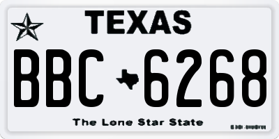 TX license plate BBC6268