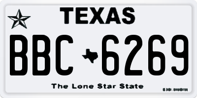 TX license plate BBC6269