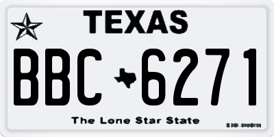 TX license plate BBC6271