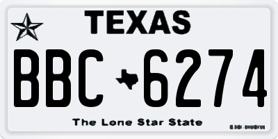 TX license plate BBC6274