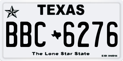TX license plate BBC6276