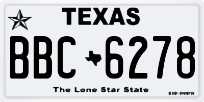 TX license plate BBC6278