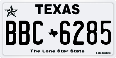 TX license plate BBC6285