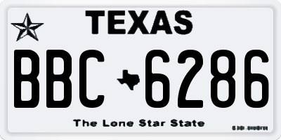 TX license plate BBC6286