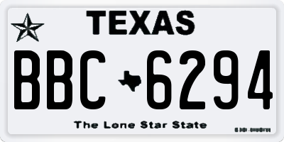 TX license plate BBC6294