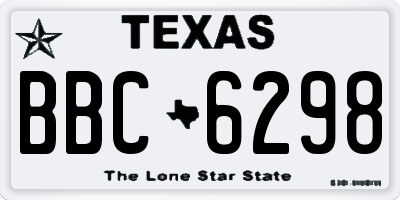 TX license plate BBC6298