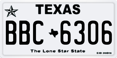 TX license plate BBC6306