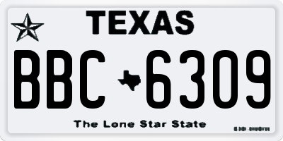 TX license plate BBC6309