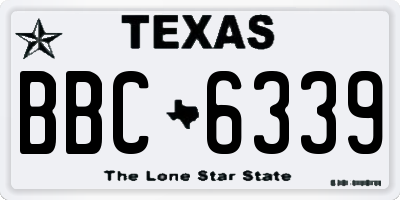 TX license plate BBC6339