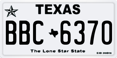 TX license plate BBC6370
