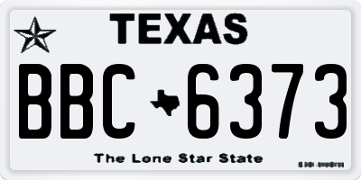 TX license plate BBC6373