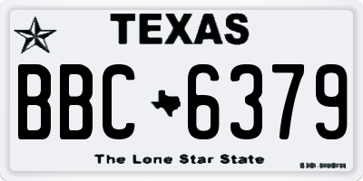 TX license plate BBC6379