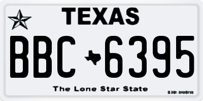 TX license plate BBC6395
