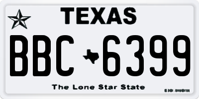 TX license plate BBC6399