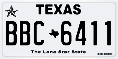 TX license plate BBC6411