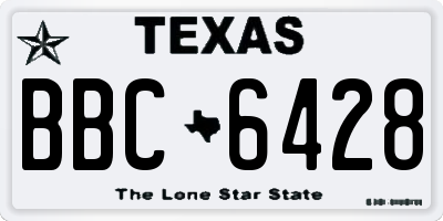 TX license plate BBC6428