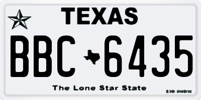 TX license plate BBC6435