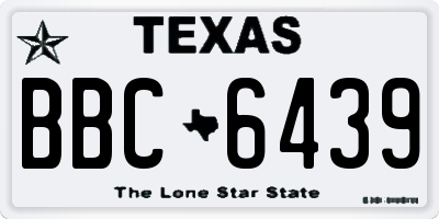 TX license plate BBC6439