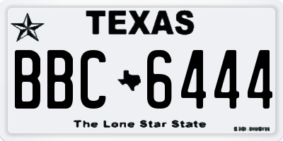 TX license plate BBC6444