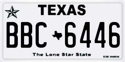 TX license plate BBC6446