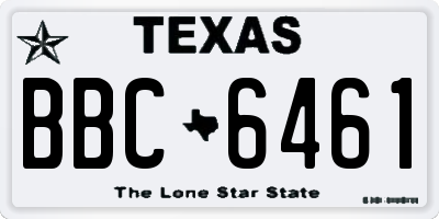 TX license plate BBC6461