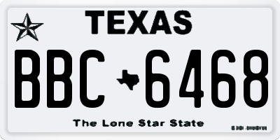 TX license plate BBC6468