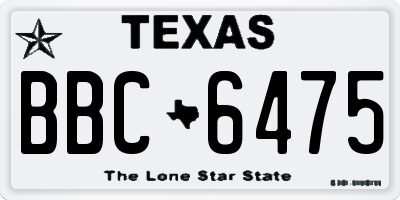 TX license plate BBC6475