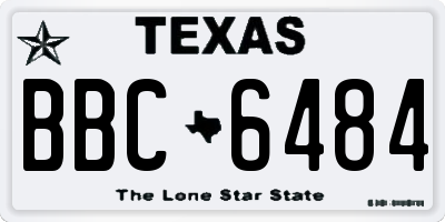 TX license plate BBC6484