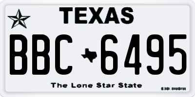 TX license plate BBC6495