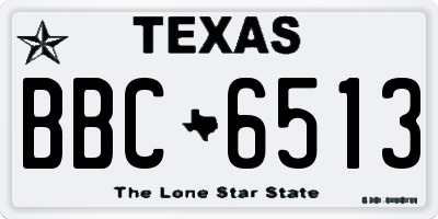 TX license plate BBC6513